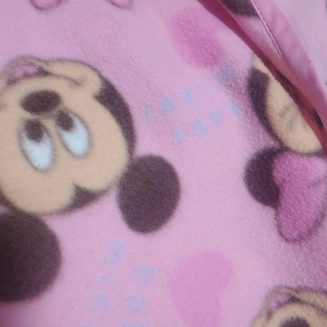 ディズニー ミッキー&ミニー フリースブランケット ピンクの写真2枚目