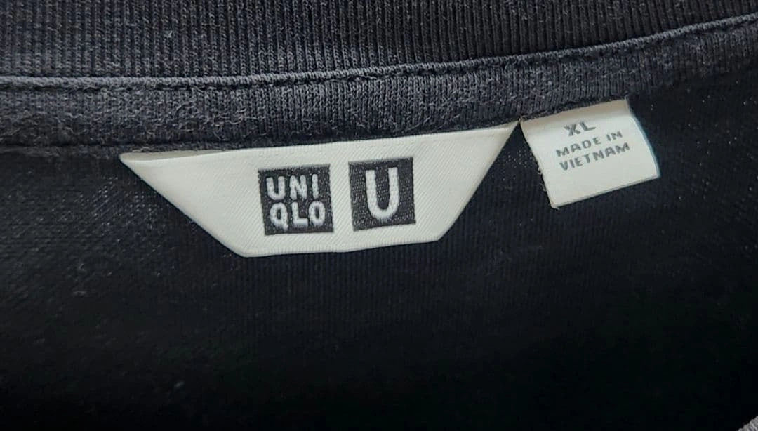 UNIQLO U エアリズムコットンオーバーサイズTシャツ ブラック XLの写真3枚目