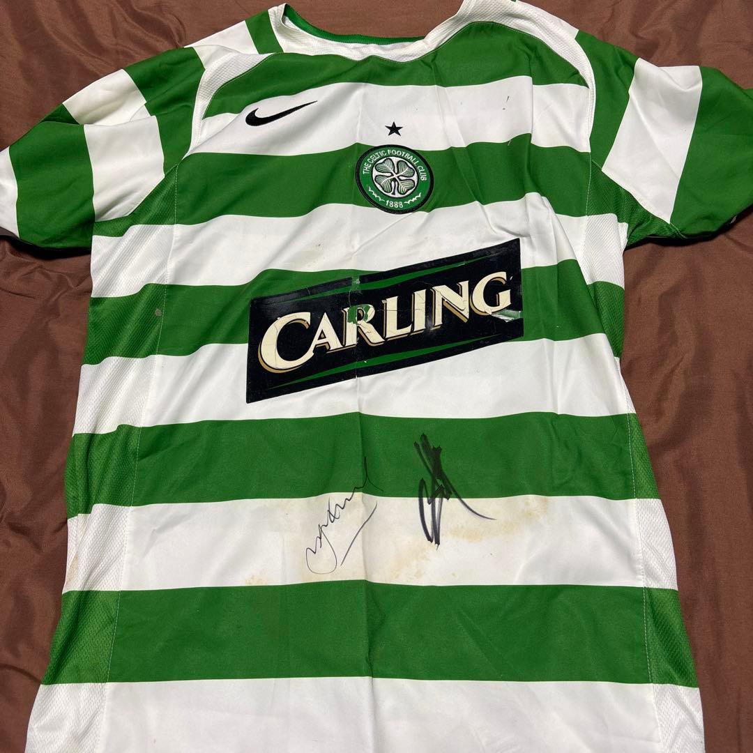 Celtic FC Nike サッカー ユニフォーム 中村俊輔サイン入り全盛期