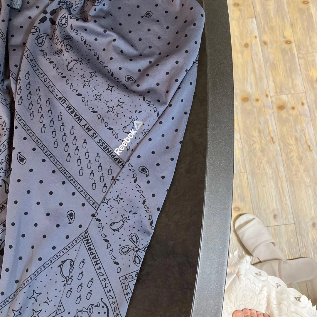 Reebok ヨガウェア パンツ ペイズリー柄 L カプリの写真5枚目