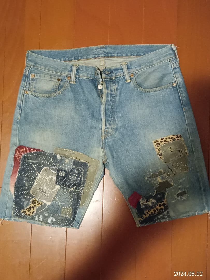 ヴィンテージ リーバイス パッチ 牛革 ショーツ