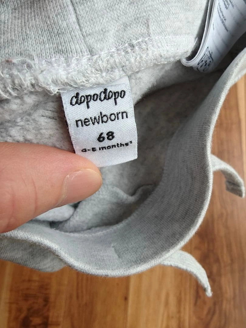 dopodopo ベビーパンツ 68cm 4〜6ヶ月 コットン グレーの写真3枚目