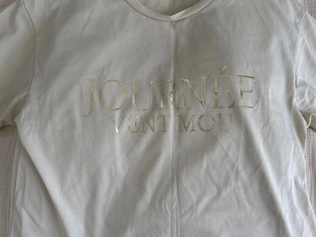 grove ロゴ刺繍 半袖Tシャツ アイボリー L ロゴTシャツの写真4枚目