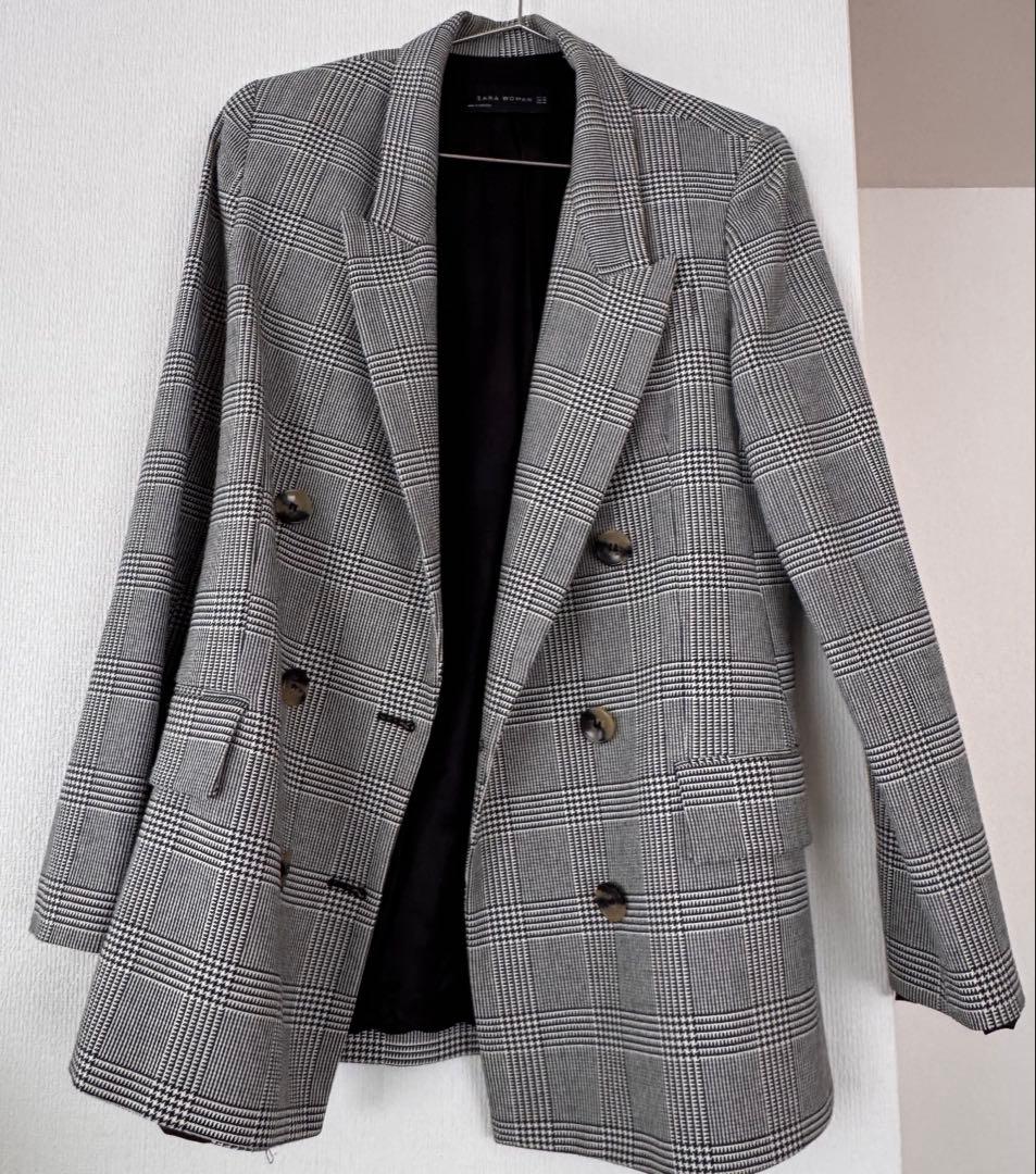 美品　ZARA 千鳥柄　ジャケット