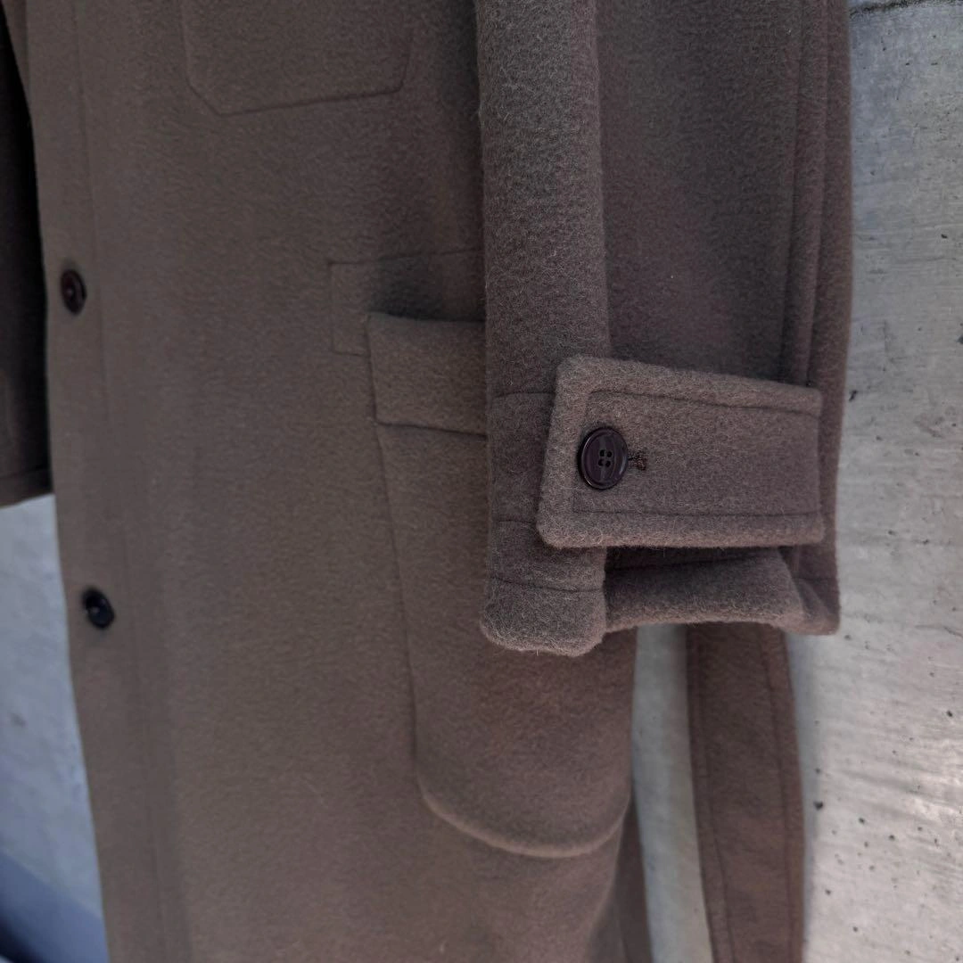 美品 Lemaire wrap coat ブラウンカーキ Sサイズの写真10枚目