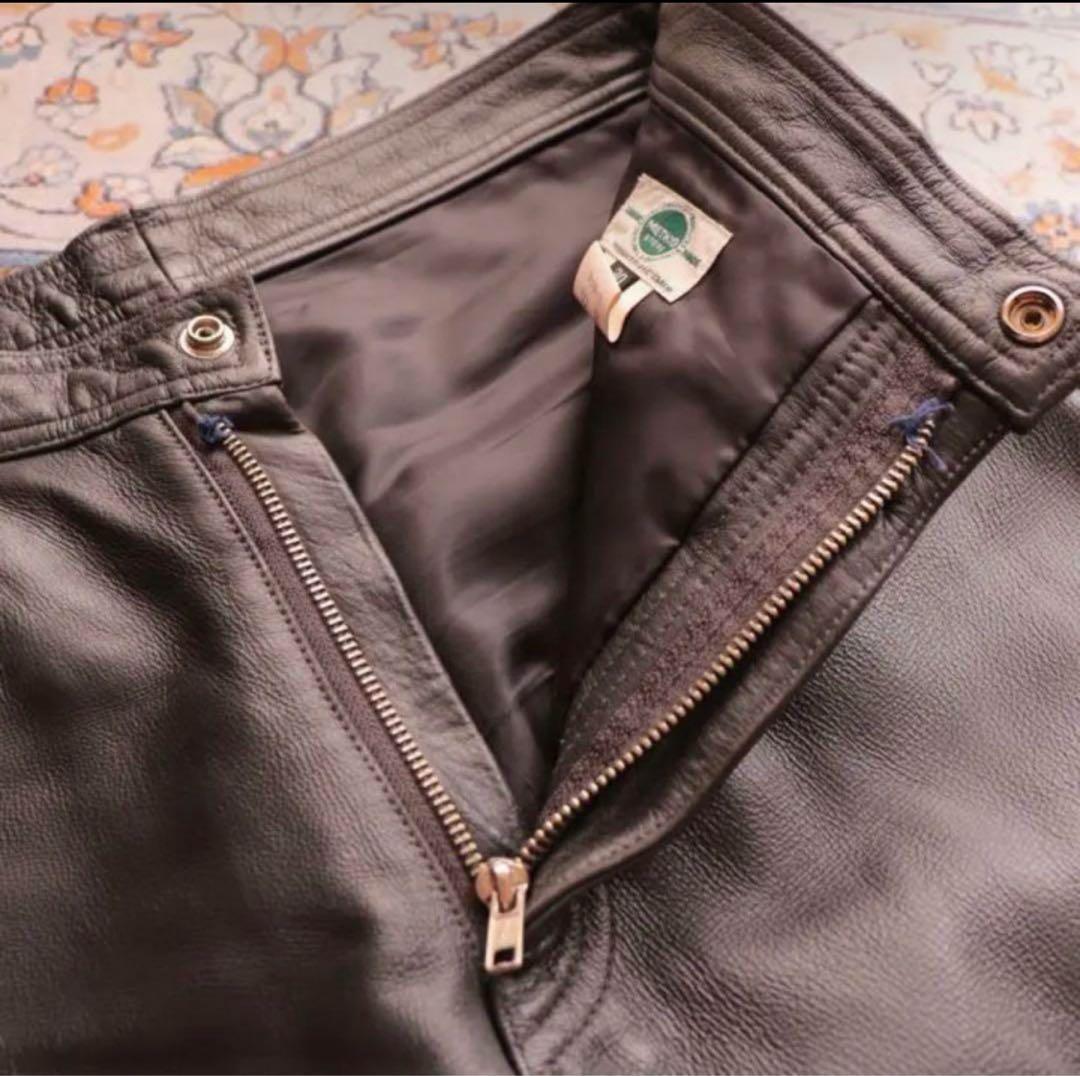 METHOD 牛革 レザーフレアパンツの写真6枚目