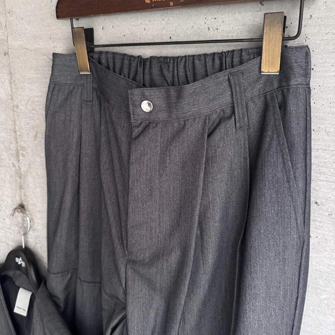 美品 Casper John ノーカラーセットアップ グレー S/Lの写真10枚目