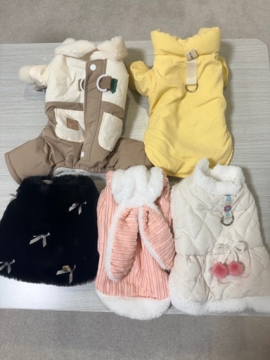 犬用冬服 5点セット Sサイズ防寒アウター ボア素材