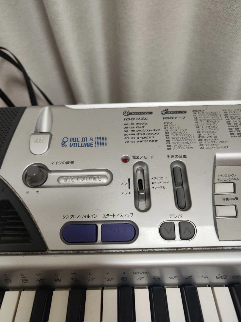 【動作確認済】CASIO 電子キーボード CTK-496 アダプター付きの写真2枚目