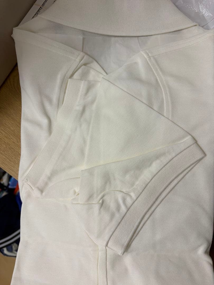 【新品未着用】BURBERRY LONDON ポロシャツ ホワイト Lサイズの写真3枚目