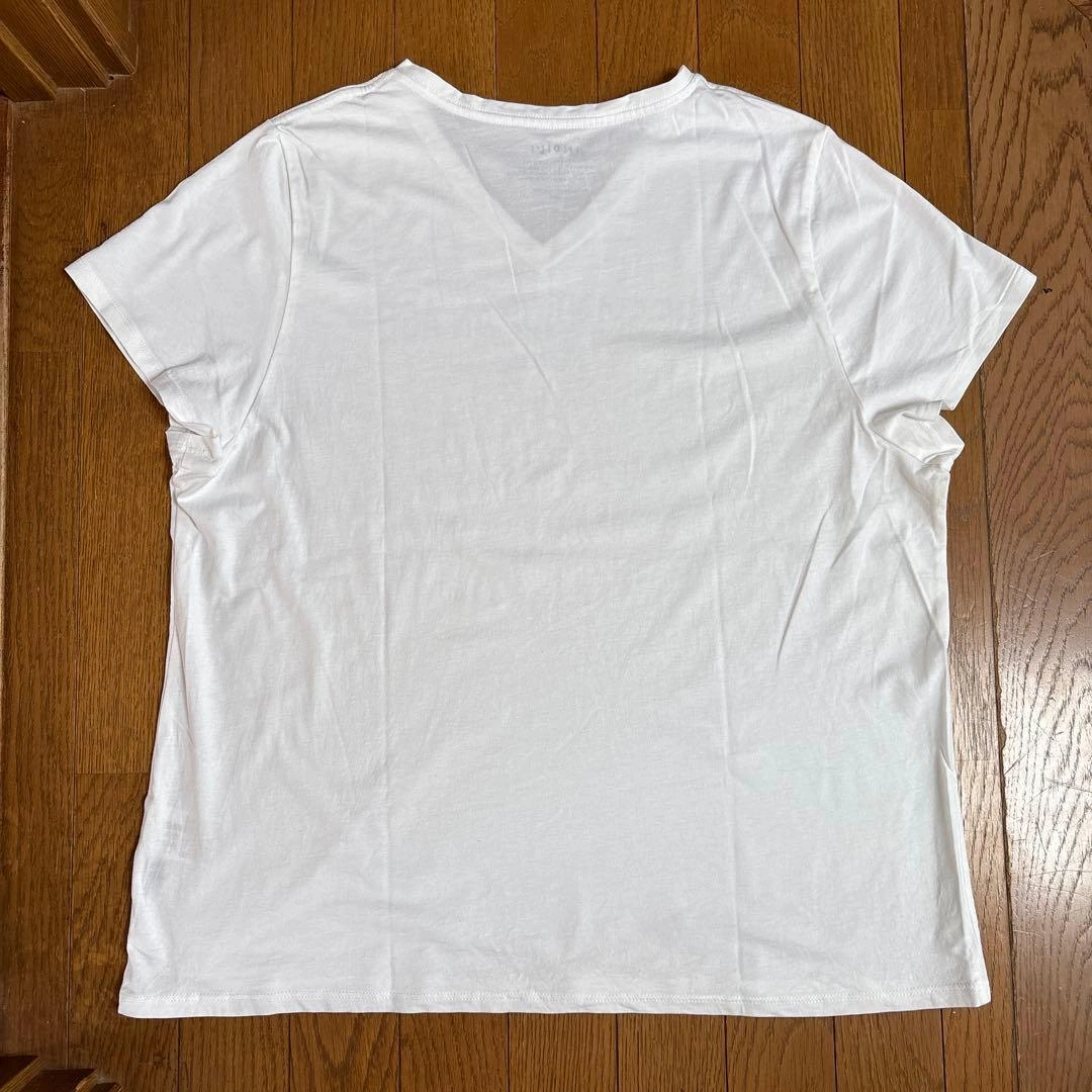 INDIVI 半袖 Tシャツ ホワイト ロゴの写真2枚目