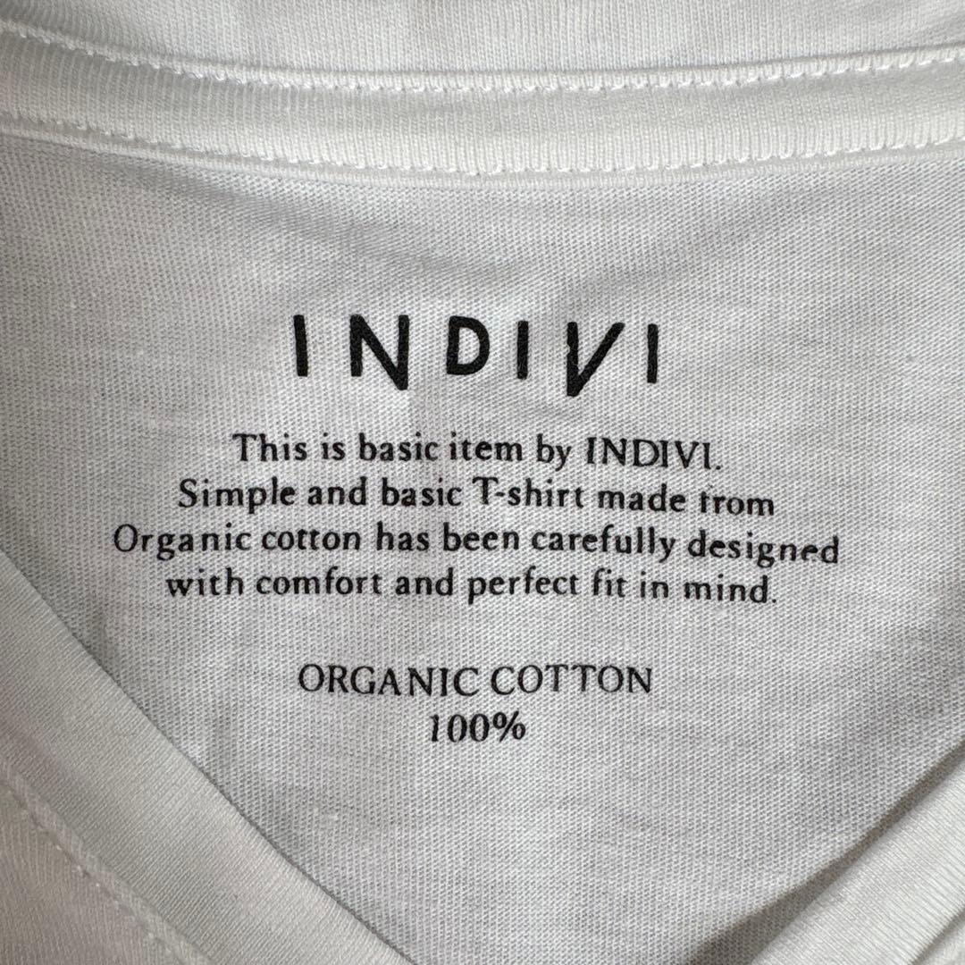 INDIVI 半袖 Tシャツ ホワイト ロゴの写真3枚目
