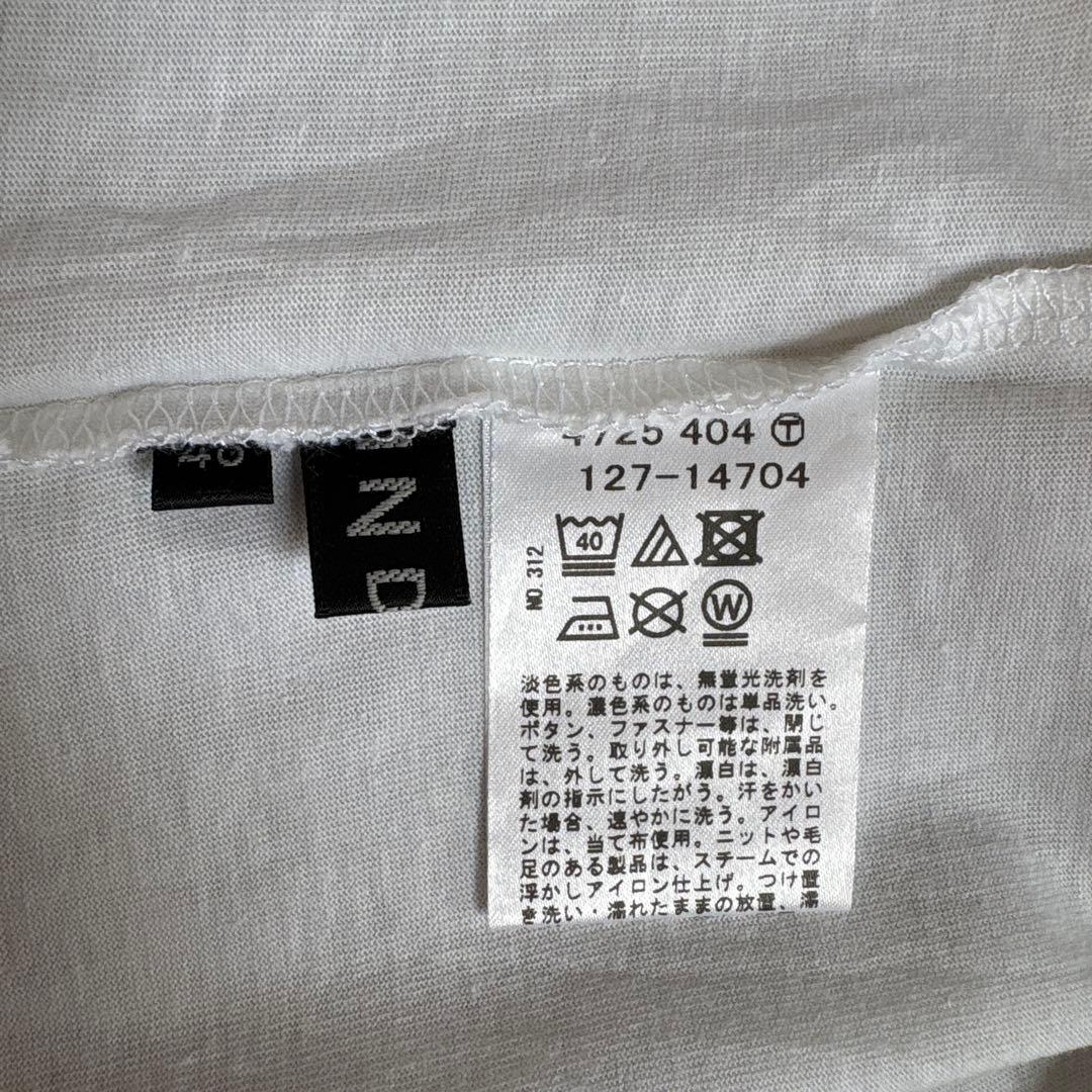 INDIVI 半袖 Tシャツ ホワイト ロゴの写真5枚目
