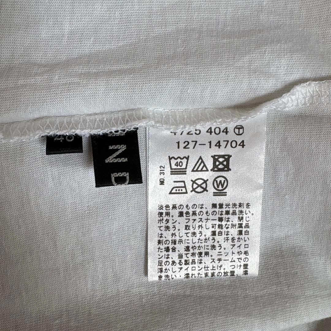 INDIVI 半袖 Tシャツ ホワイト ロゴの写真5枚目