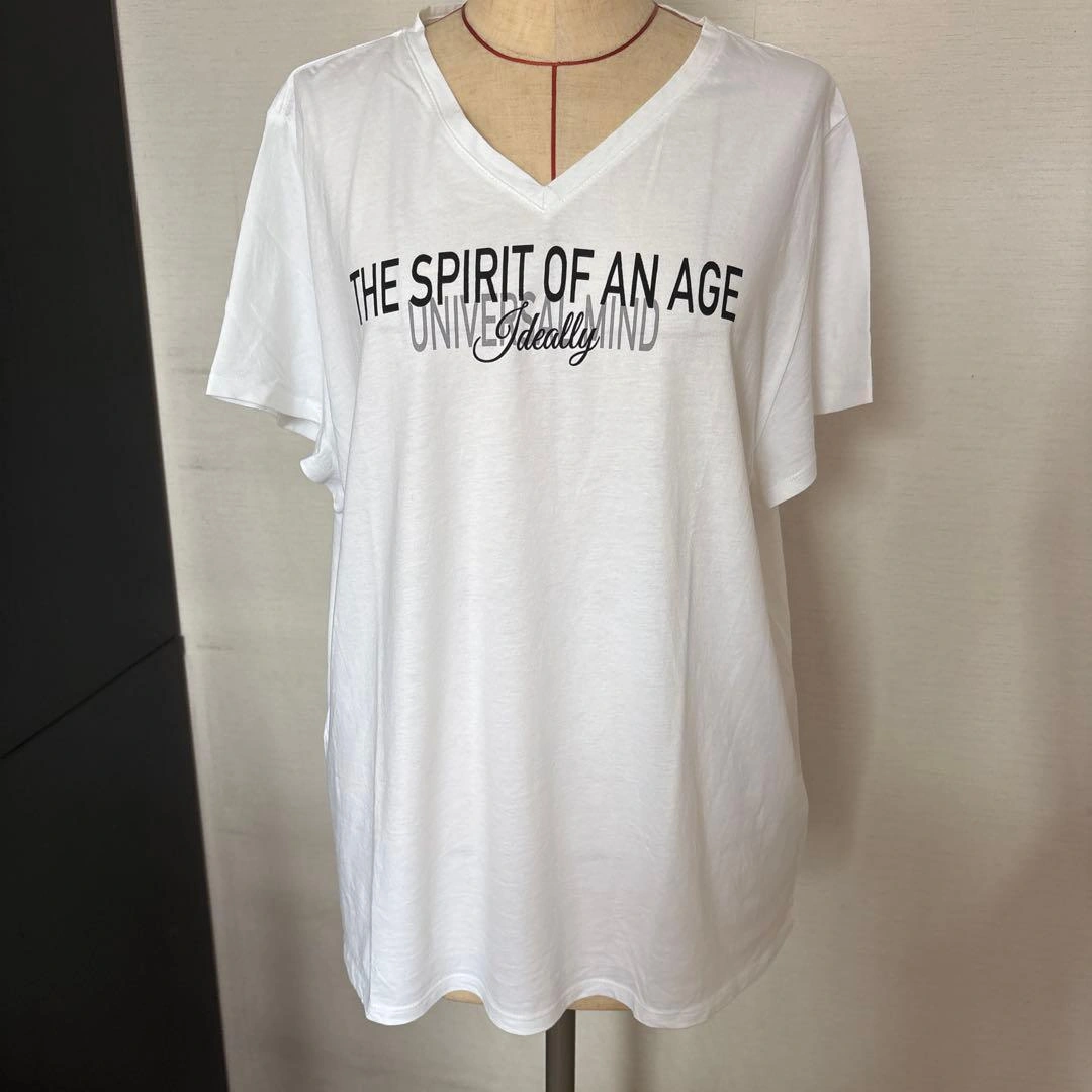 INDIVI 半袖 Tシャツ ホワイト ロゴの写真6枚目