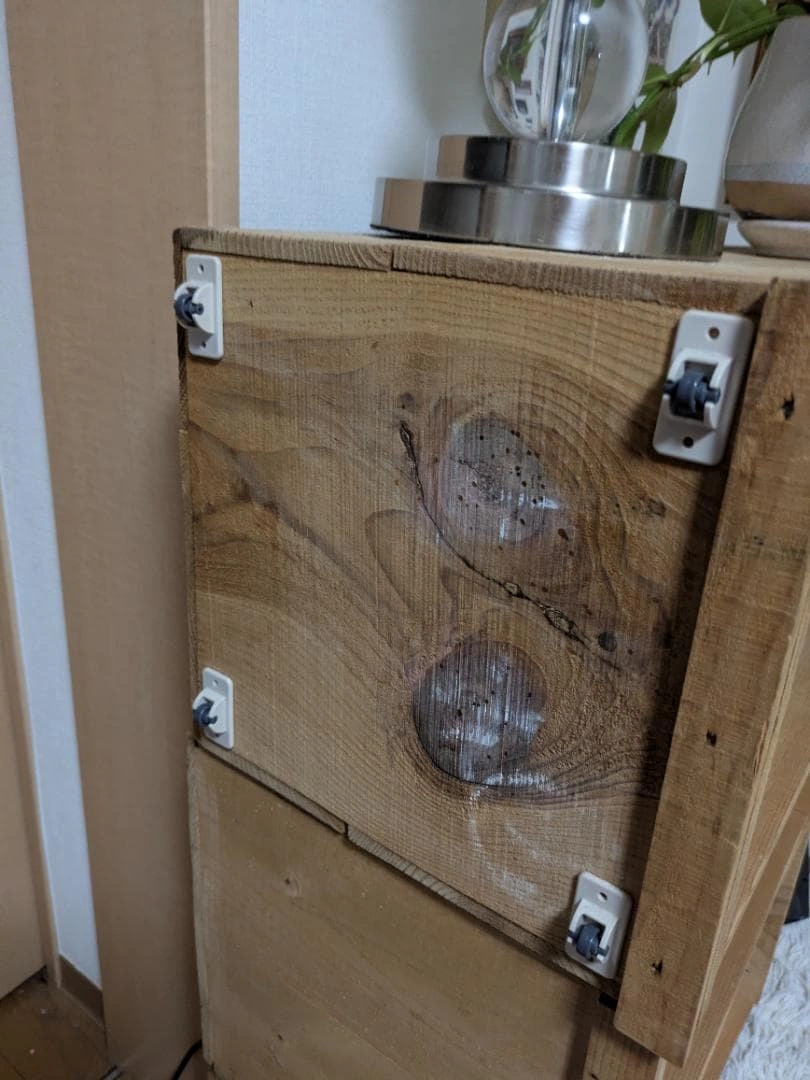 【東京・引取り限定】一枚板 りんご箱 木箱 （3箱）やすり済み 別売り対応可の写真6枚目