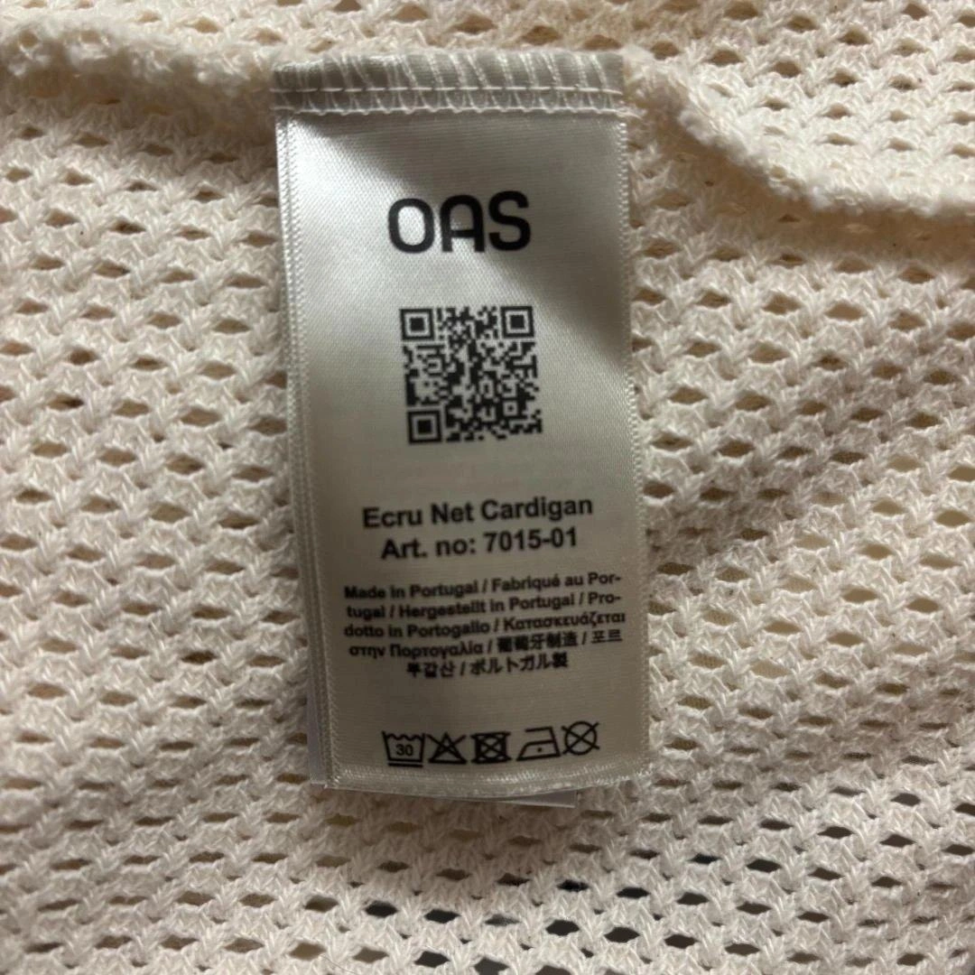 【新品タグ付】OAS ネットニットカーディガン Mサイズの写真5枚目
