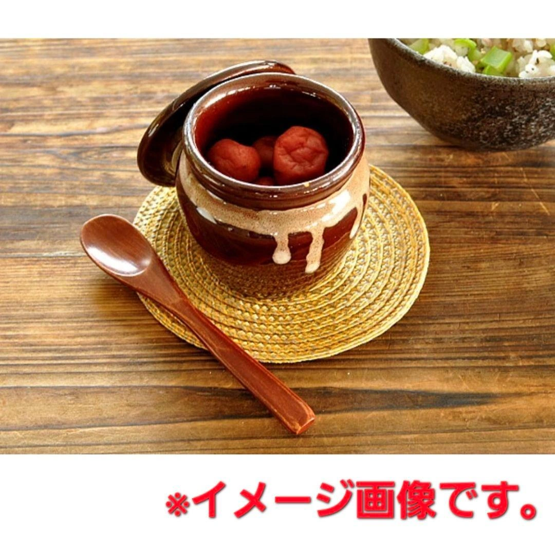 美濃焼 茶色 陶器製蓋付き 漬け物容器の写真4枚目