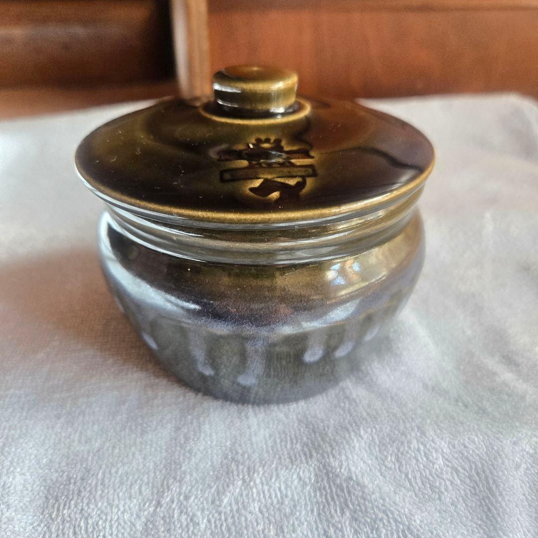 【ケーニヒスクローネ】美濃焼 蓋付きミニ壺 陶器製（ロゴ入り）の写真4枚目