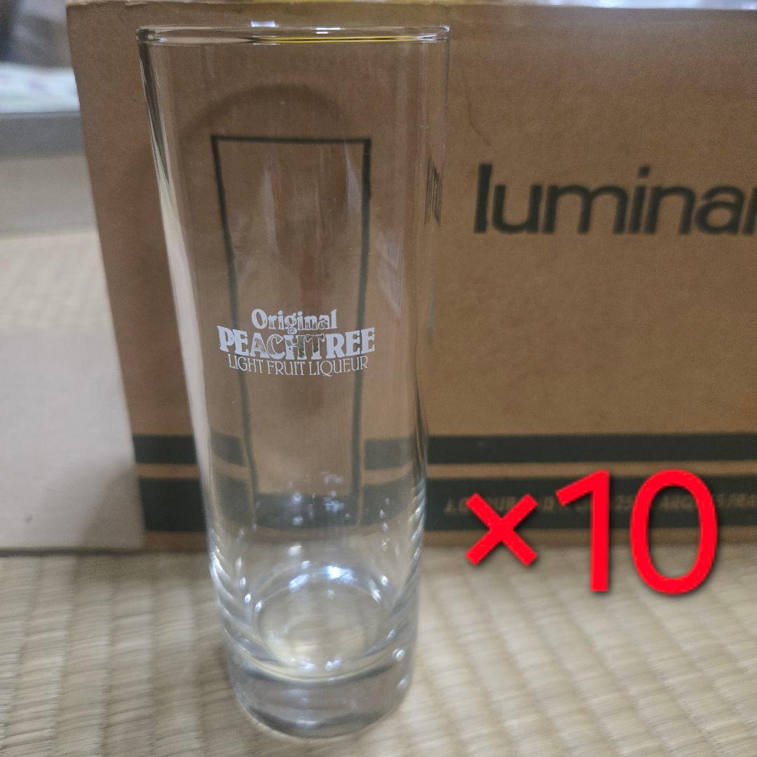 小豆沢限定、リュミナルク グラス 10セット ISLANDE TUBO 22cl
