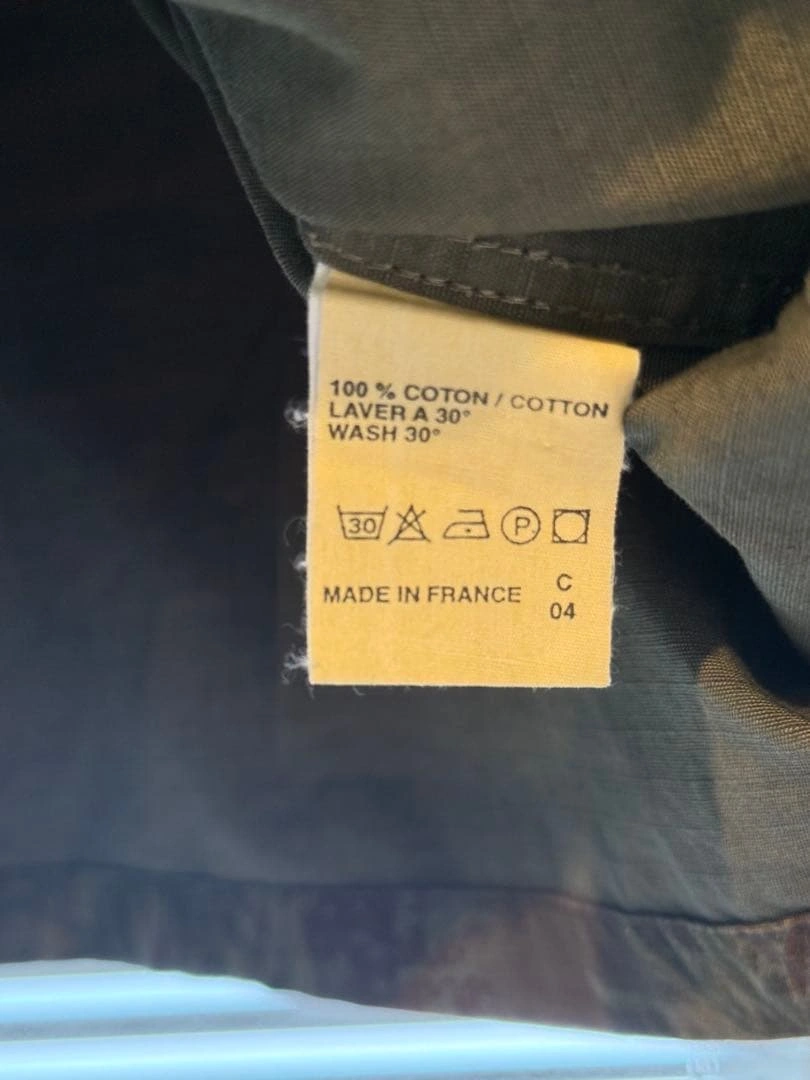 A.P.C. アーペーセー フランス製 総柄 ハーフジップ 半袖シャツの写真3枚目