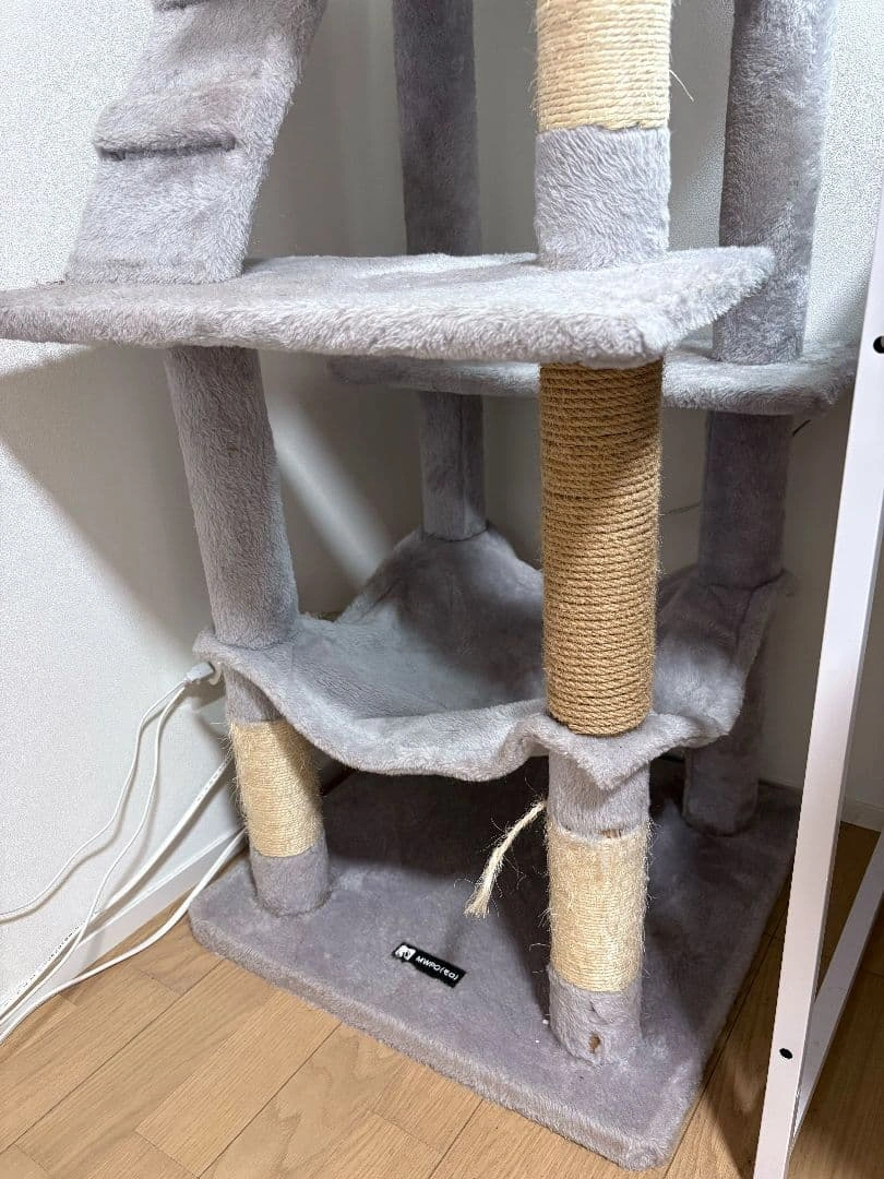 キャットタワー 高さ162cm グレーの写真3枚目