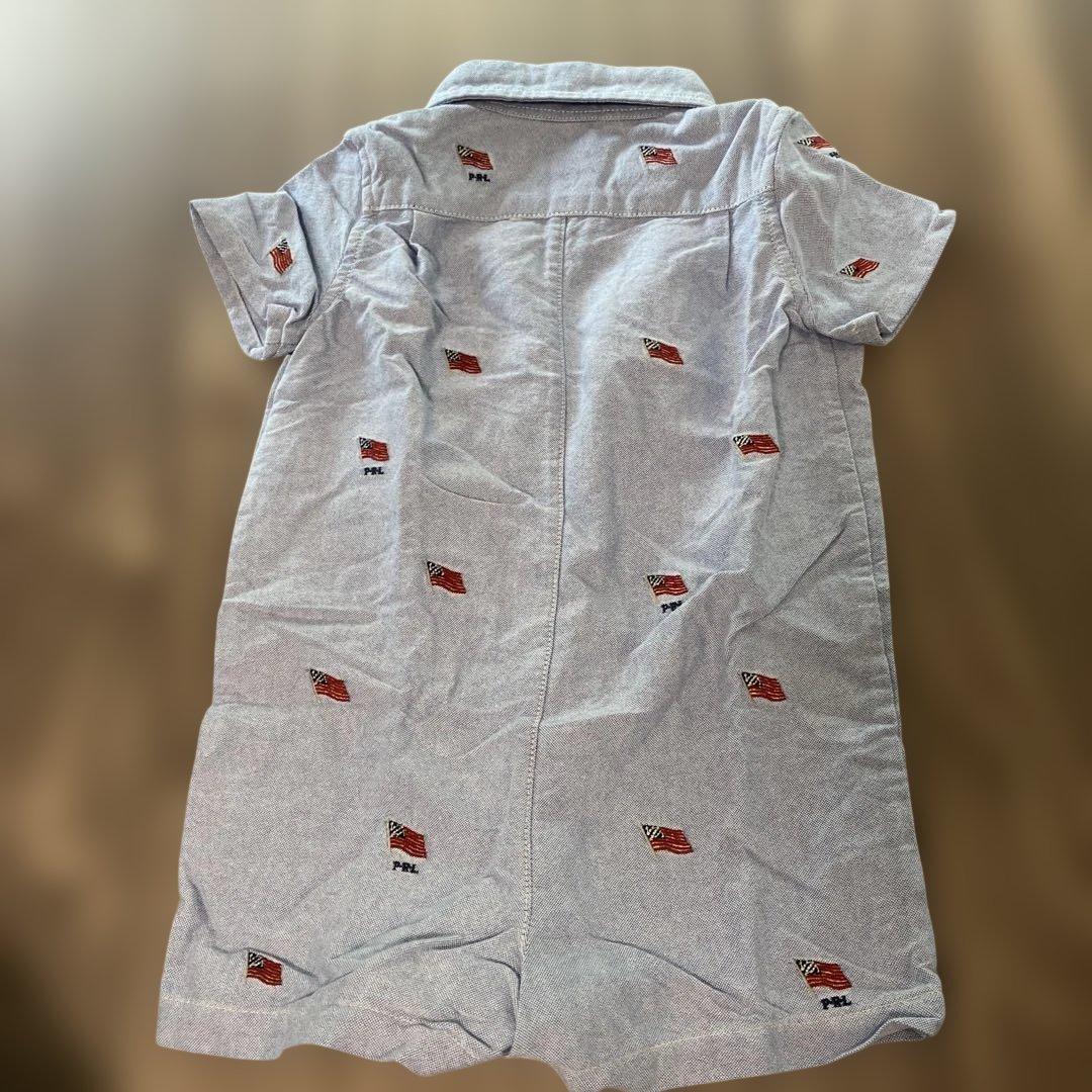 【きれい】Ralph Lauren 星条旗刺繍 ロンパース 80cmの写真4枚目