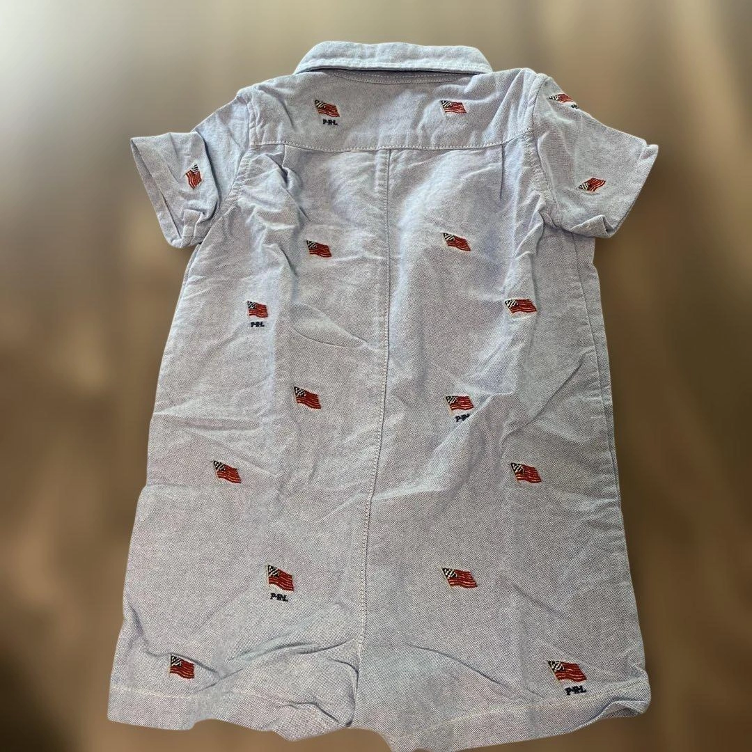 【きれい】Ralph Lauren 星条旗刺繍 ロンパース 80cmの写真4枚目