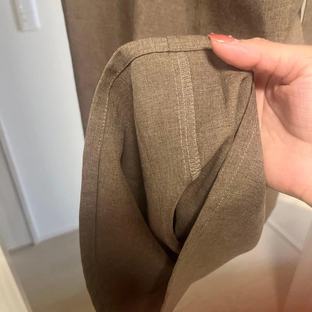 ブラウン ダブルブレスト サロペットの写真6枚目