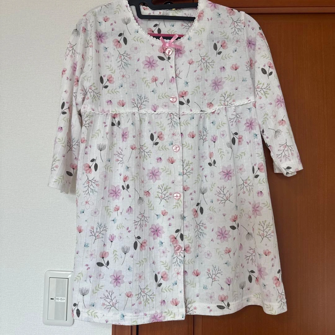 パジャマ 上下セット 花柄 ピンク