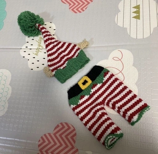 新生児 サンタ帽子 パンツセット エルフ クリスマス 未使用 ニューボーンフォト