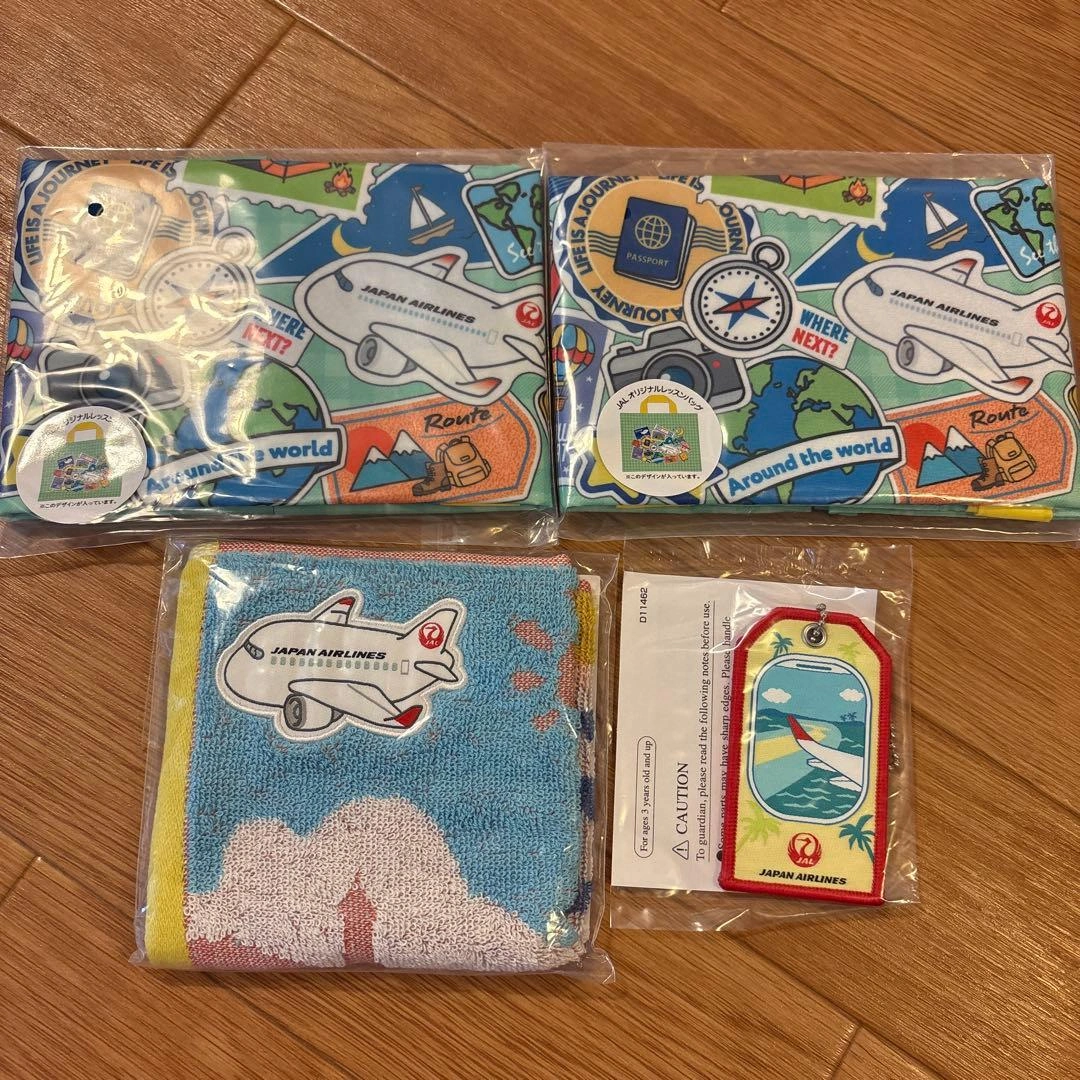 JAL オリジナル レッスンバッグ　ミニタオル ラゲッジタグ セット