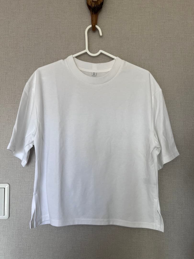 GU クロップド丈 半袖Tシャツ ホワイト S