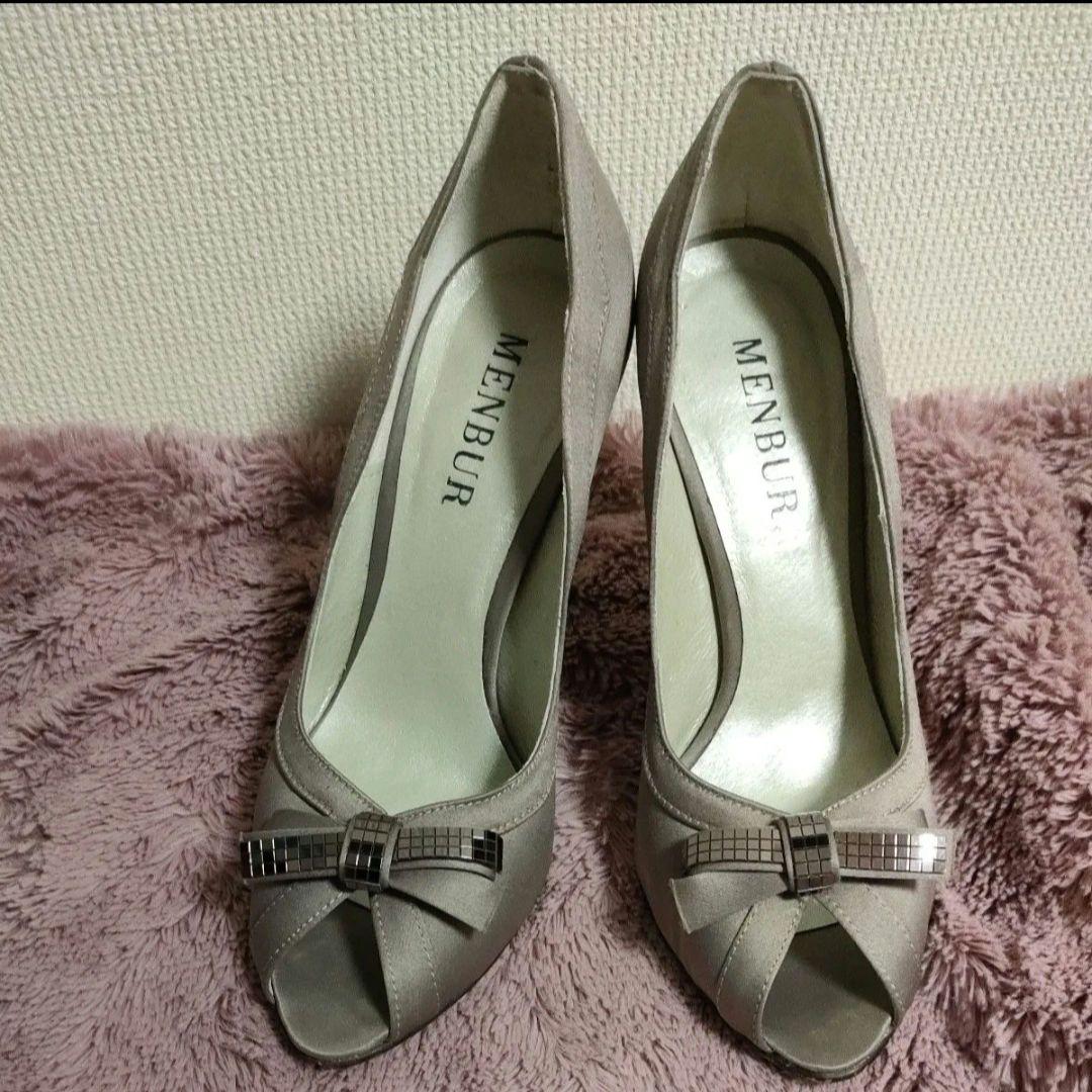 オープントゥー パンプス シューズ 結婚式 入学式 37