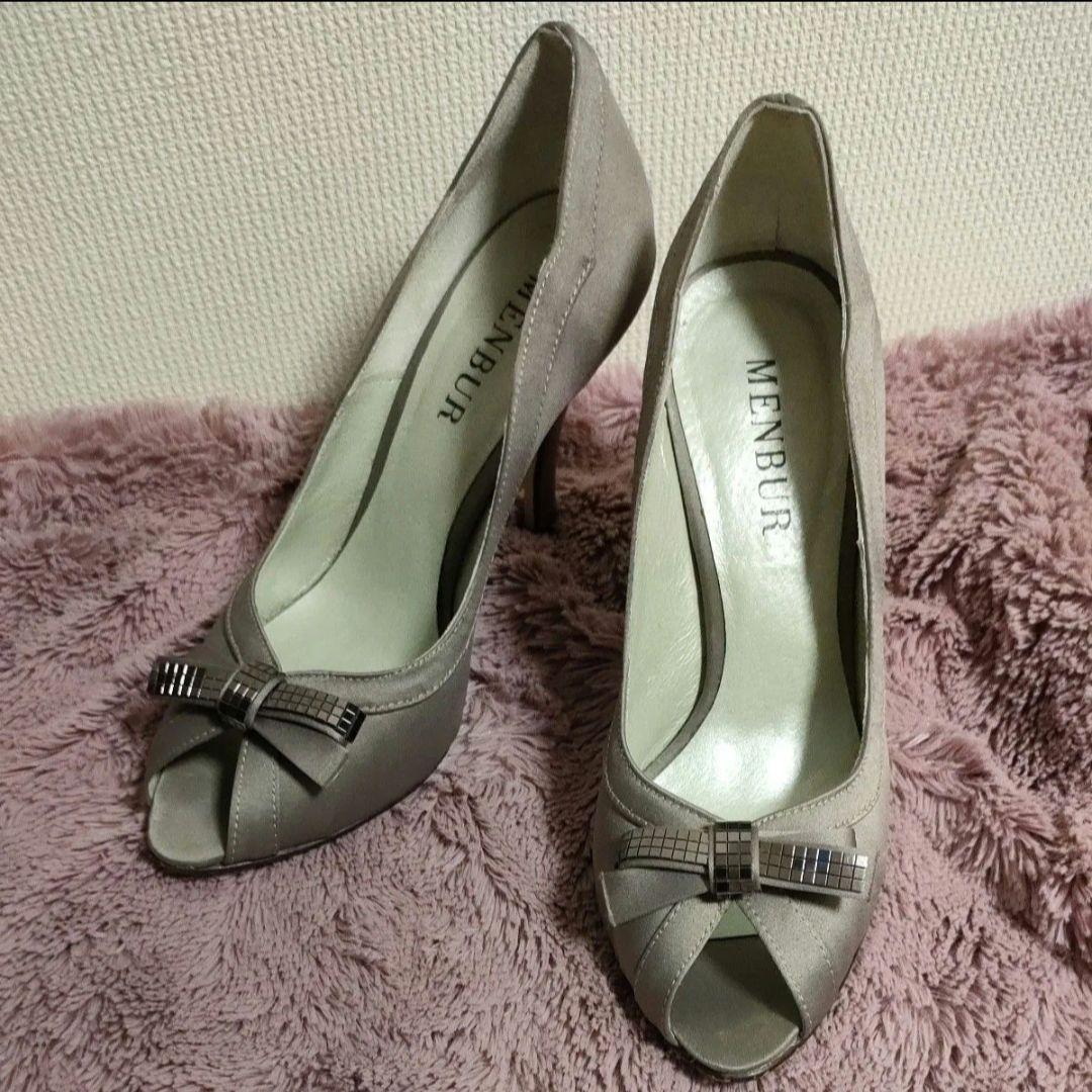 オープントゥー パンプス シューズ 結婚式 入学式 37の写真2枚目
