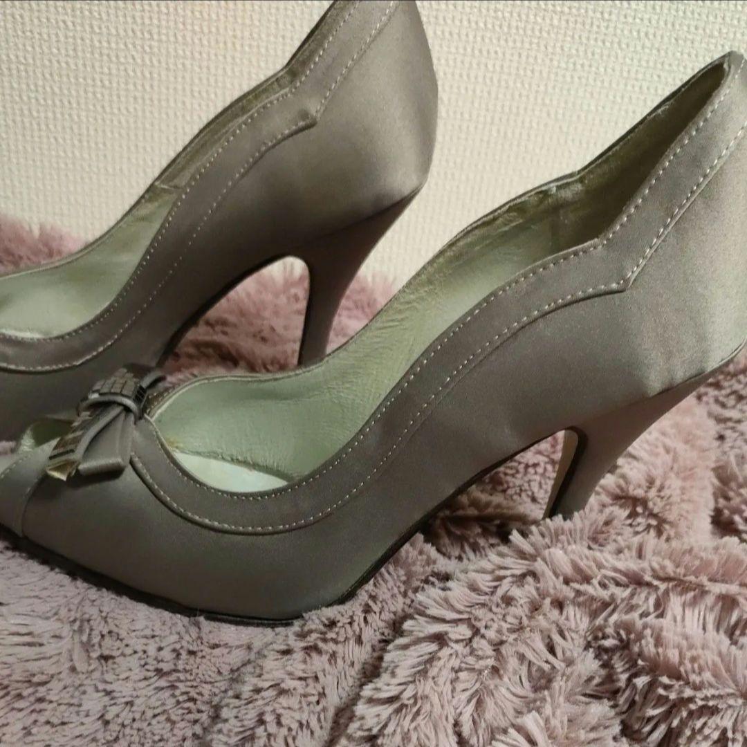 オープントゥー パンプス シューズ 結婚式 入学式 37の写真4枚目