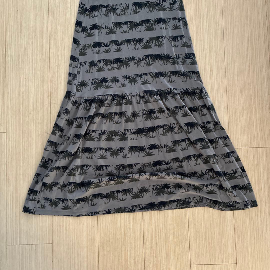 UNIQLO tomas maier プリントロングブラワンピ ノースリーブ Sの写真2枚目