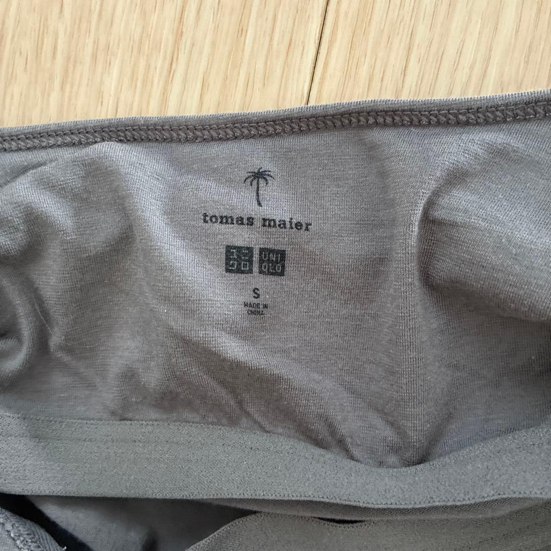 UNIQLO tomas maier プリントロングブラワンピ ノースリーブ Sの写真6枚目