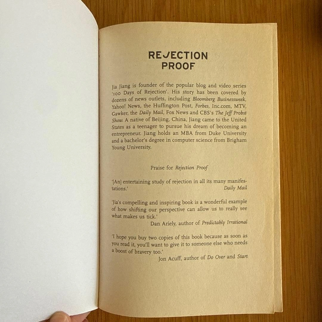 Rejection Proof Jia Jiang 洋書の写真3枚目