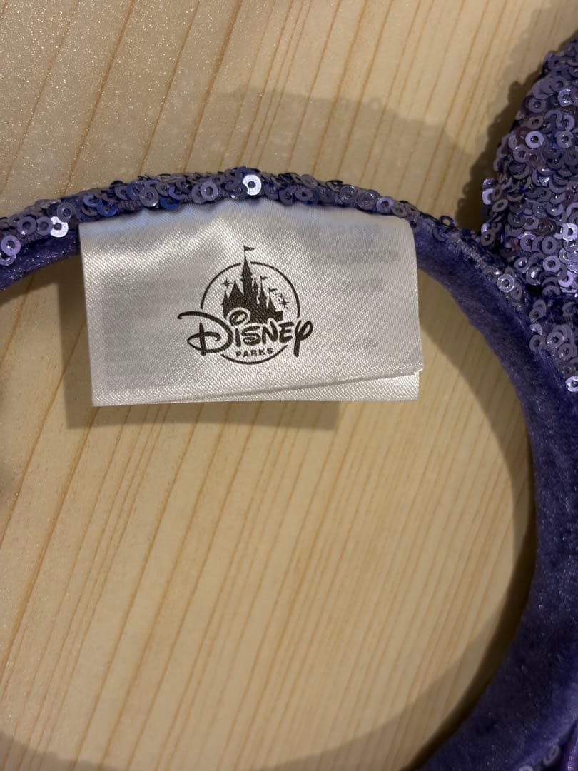 海外ディズニー限定　上海ディズニー　パープルスパンコール×メタリックリボンの写真3枚目