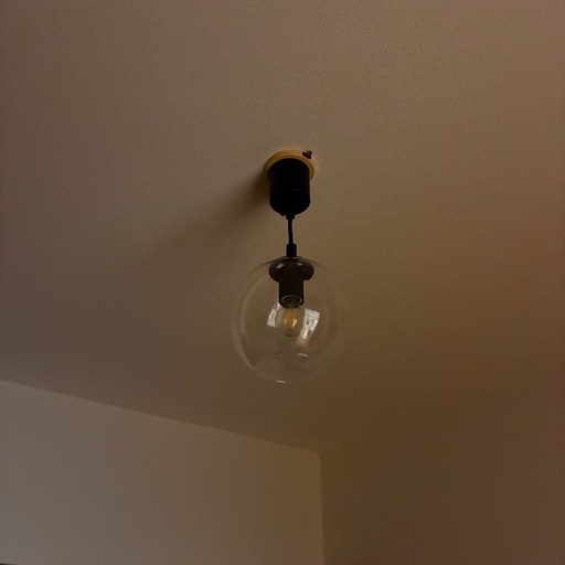 【2個セット】ニトリ ペンダントライト VERRE 1T クリア ガラス製の写真2枚目