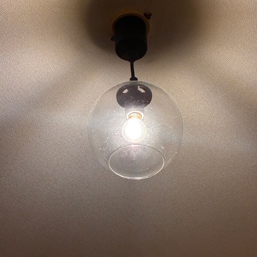 【2個セット】ニトリ ペンダントライト VERRE 1T クリア ガラス製の写真3枚目