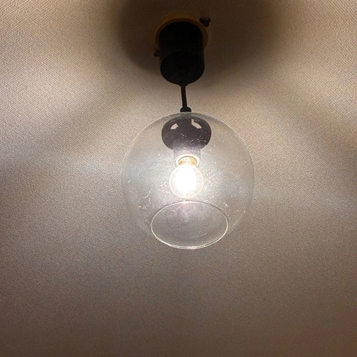 【2個セット】ニトリ ペンダントライト VERRE 1T クリア ガラス製の写真3枚目