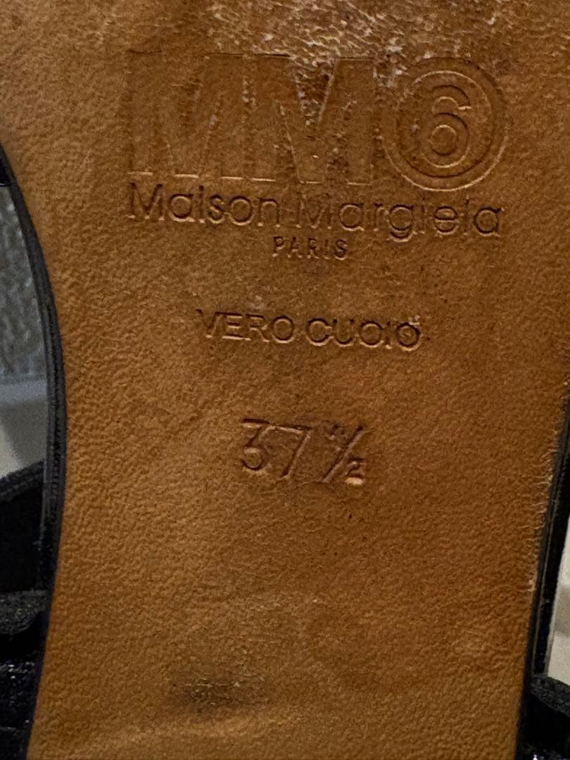 【正規店購入】MM6 マルジェラ エナメル サンダル 37.5(24-24.5)の写真5枚目