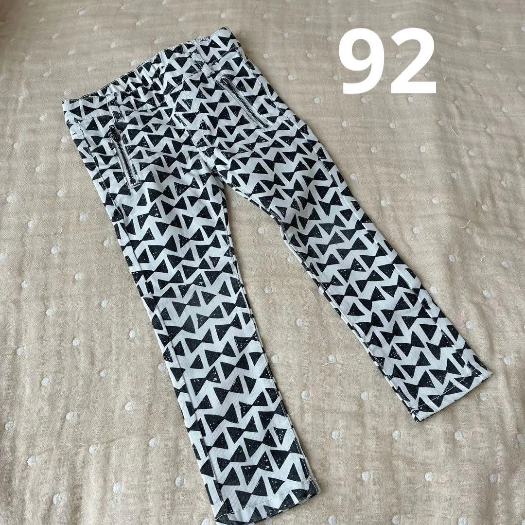H&M パンツ 92cm モノトーン リボン柄