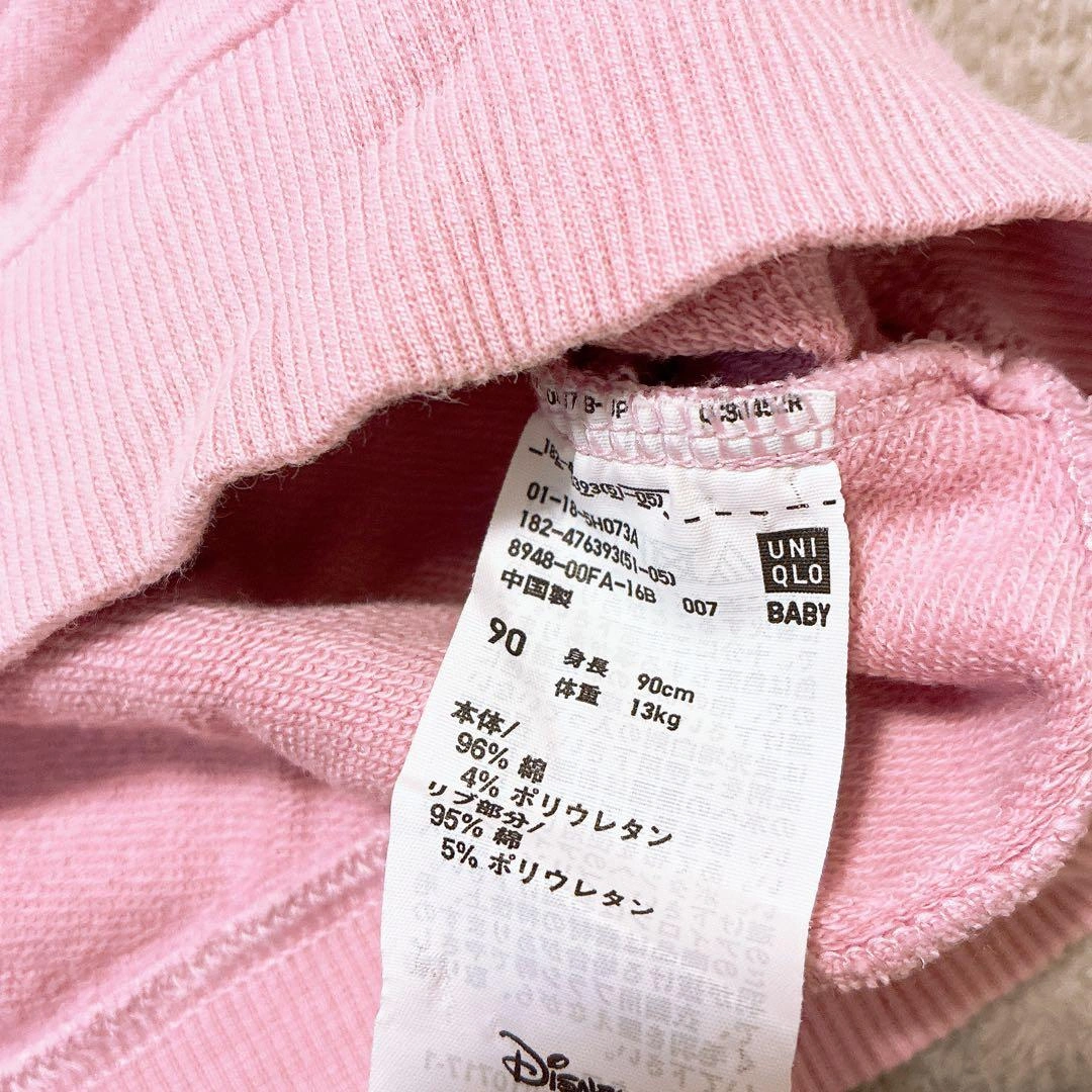 UNIQLO BABY ミニーマウス トレーナー ピンク 90の写真3枚目