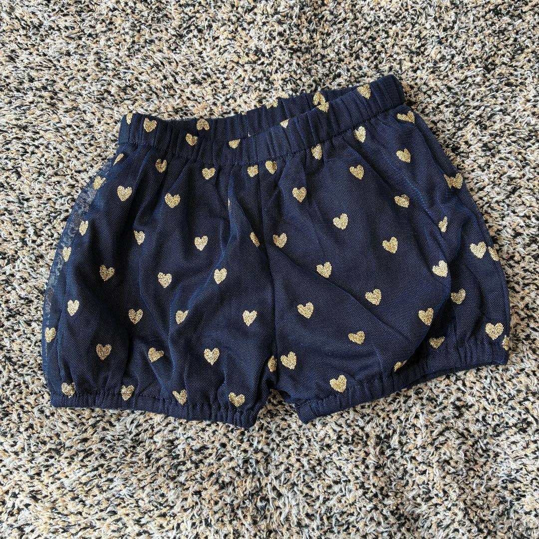 ベビー服 セットアップ ネイビー ハート柄の写真3枚目