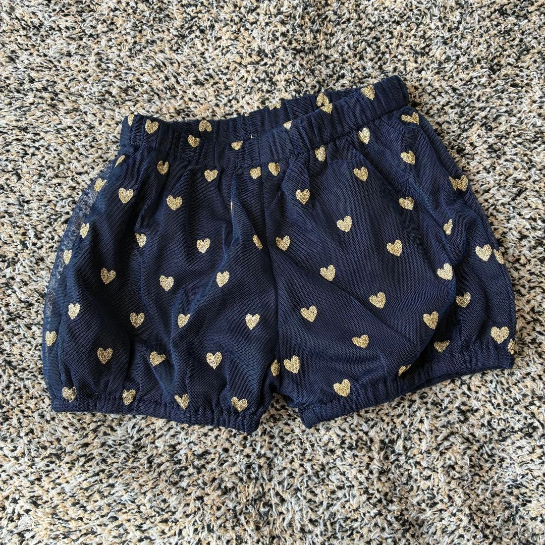 ベビー服 セットアップ ネイビー ハート柄の写真3枚目