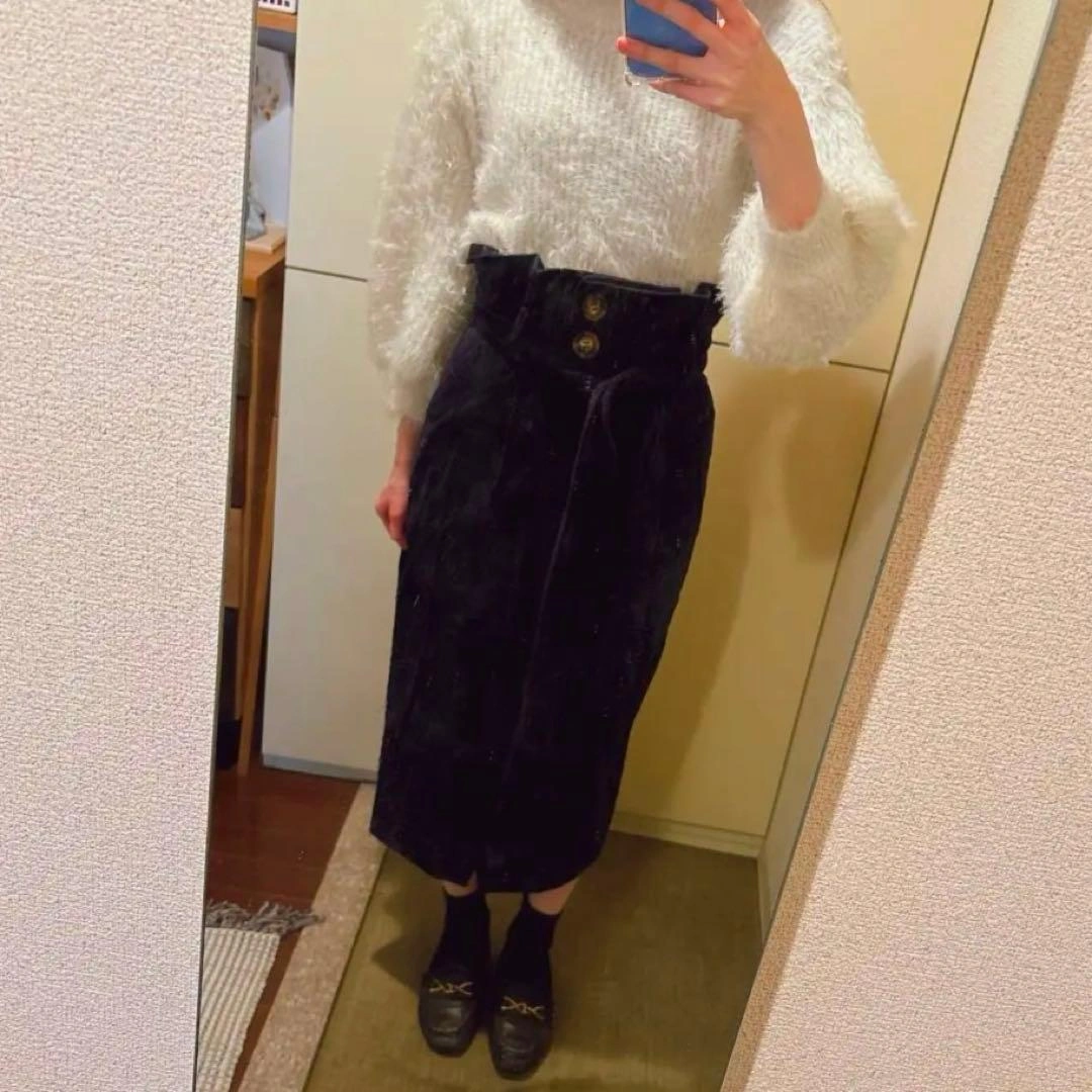 レディアゼル コーデュロイ タイト ロングスカートの写真5枚目