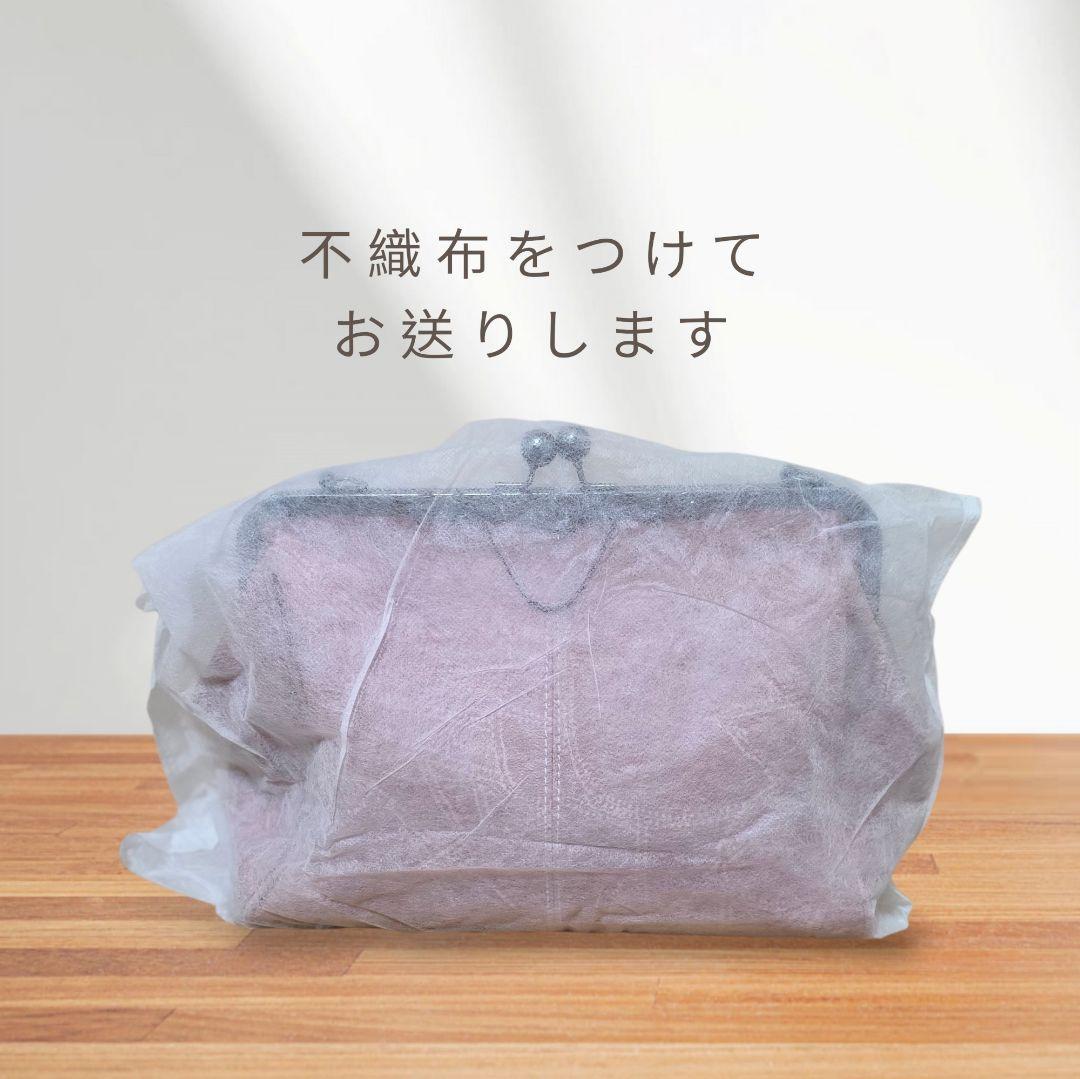 【新品】2WAYがま口バッグ　くすみピンク　ショルダー　ハンドバッグ　不織布付きの写真8枚目